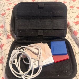 Nintendo 3DS Gaming Console Case with Accessories - Black, White, Blue, Red